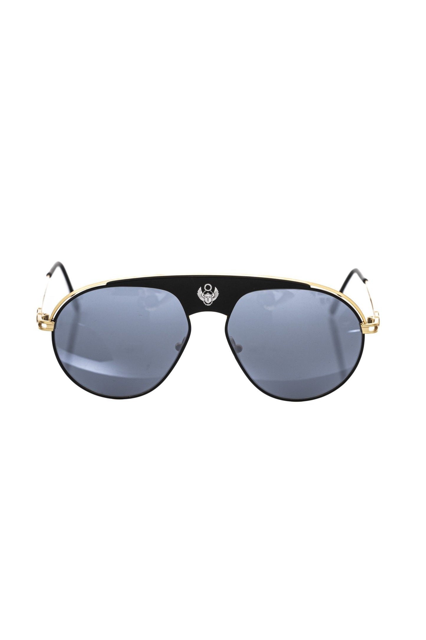 Black Metallic Fibre Men Sunglasses