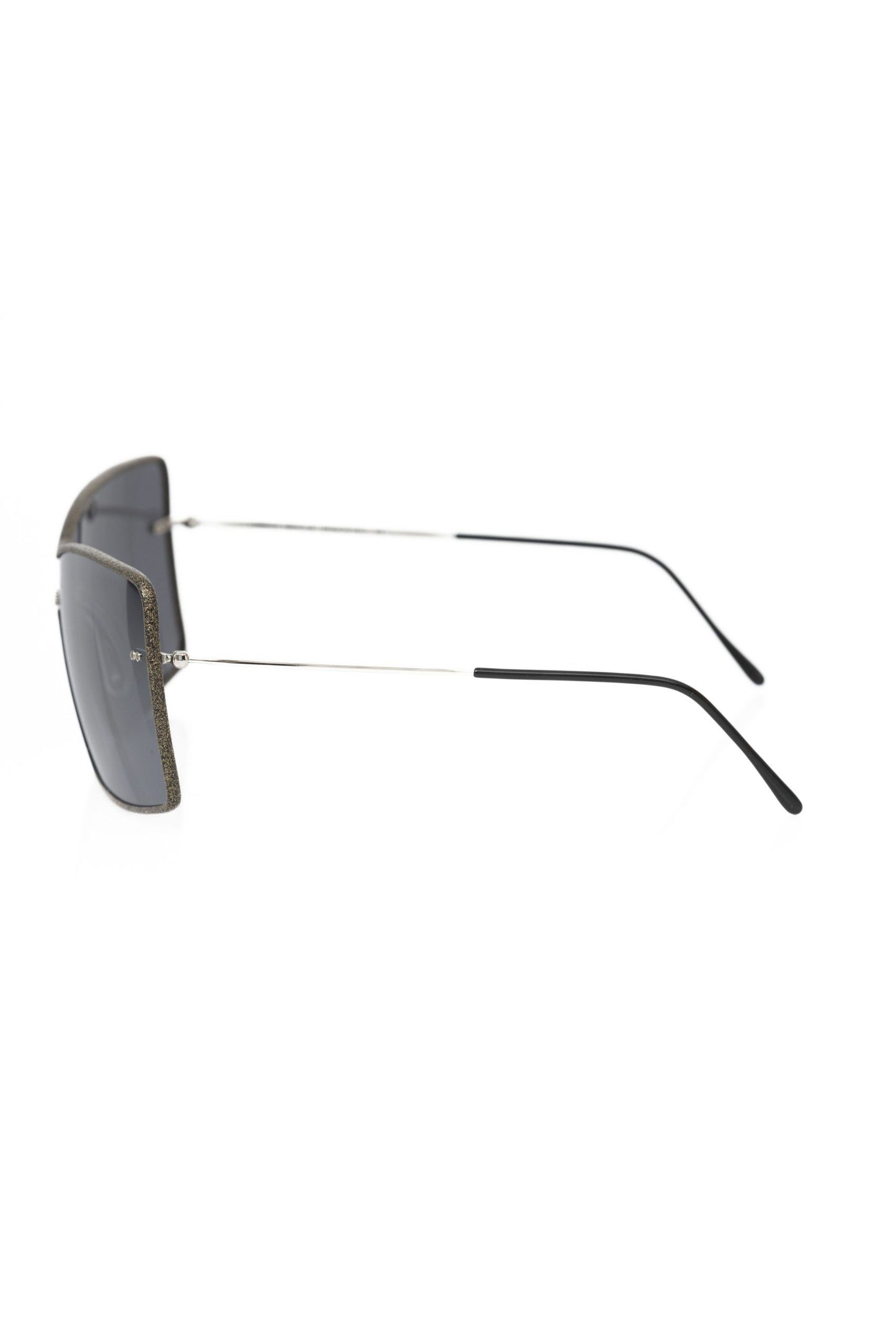 Black Metallic Fiber Women's Sunglass