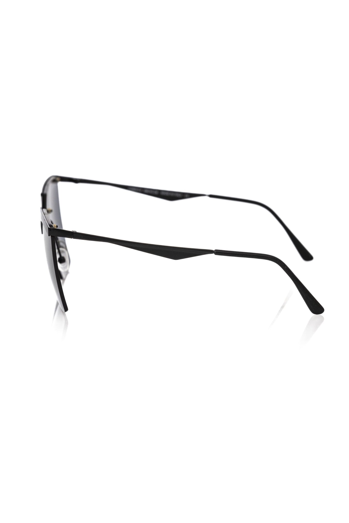 Black Metallic Fiber Women Sunglasses