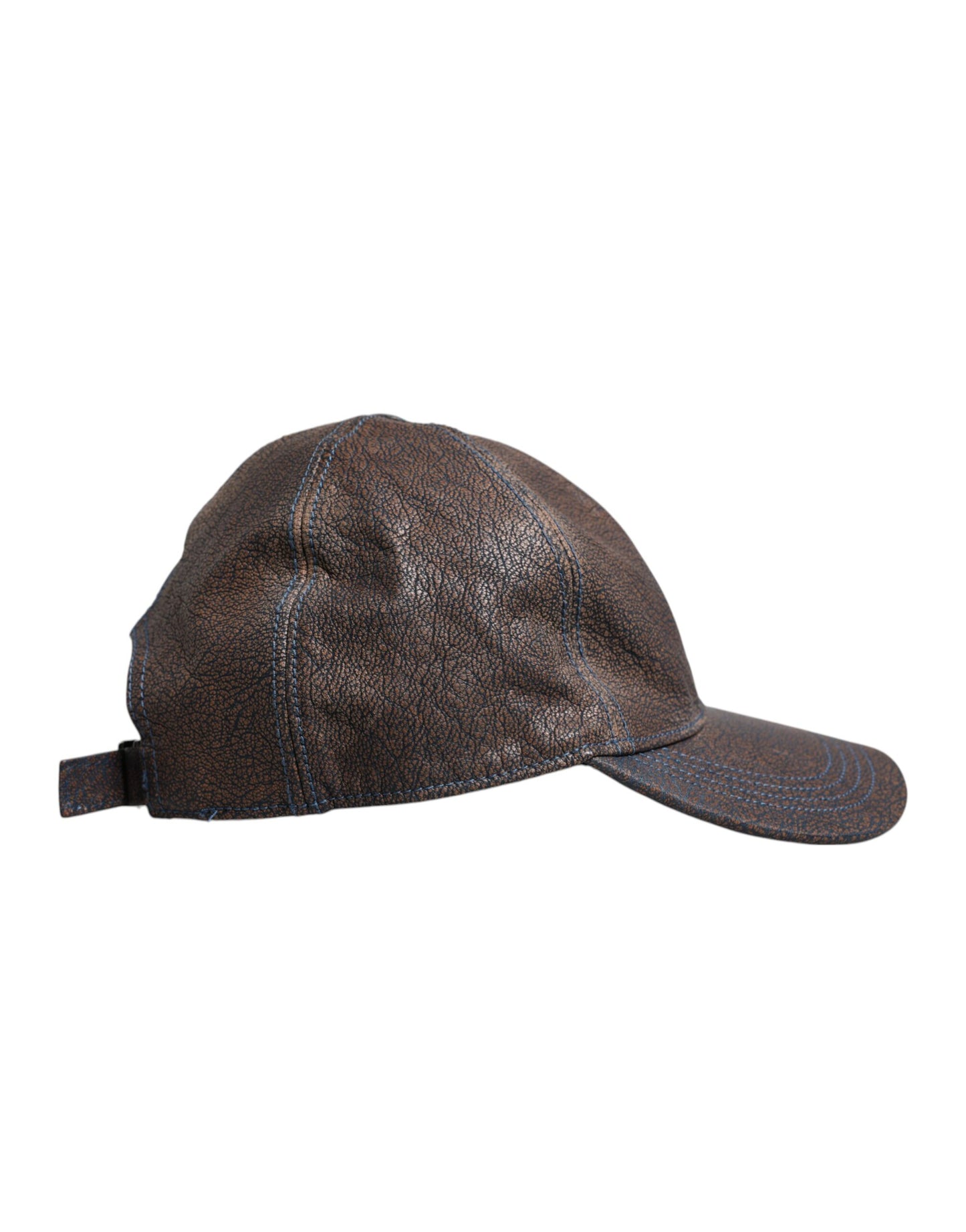 Brown Goatskin Leather Baseball Cap