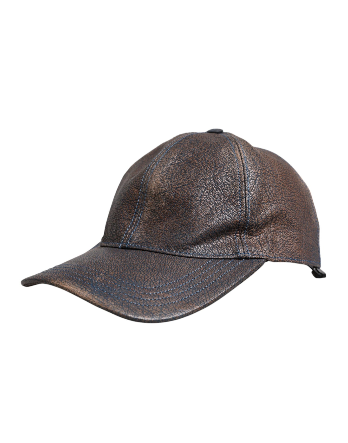 Brown Goatskin Leather Baseball Cap