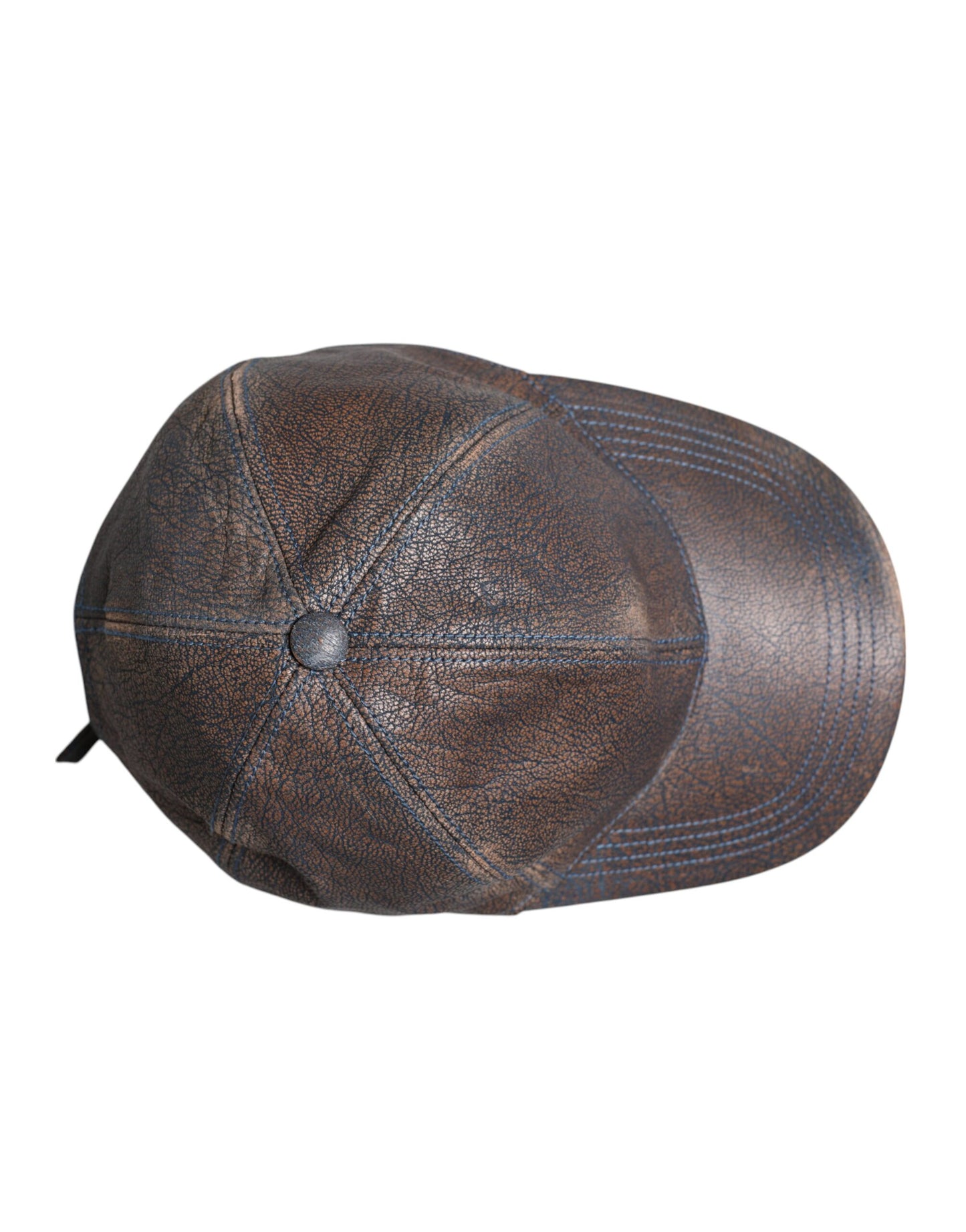 Brown Goatskin Leather Baseball Cap