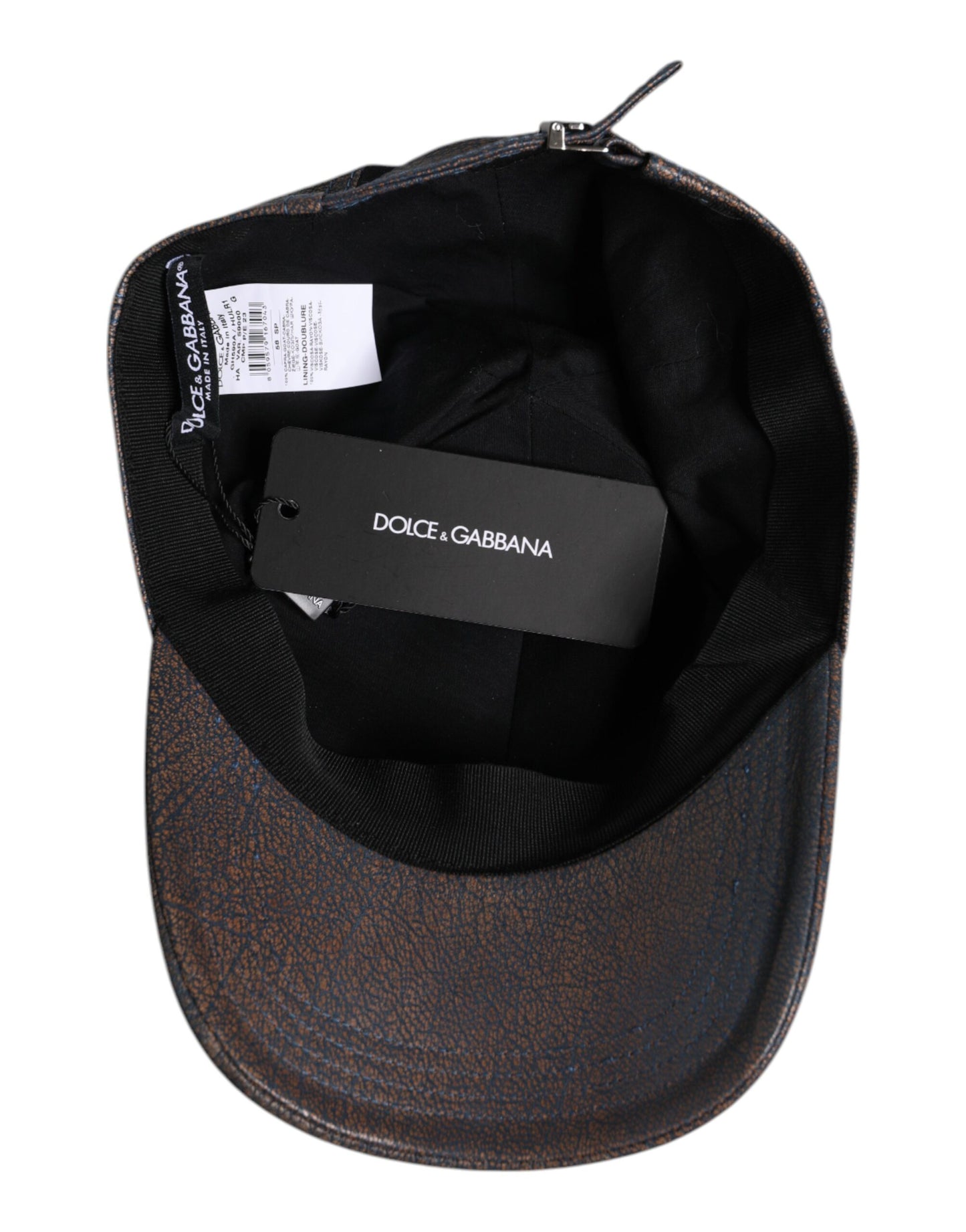 Brown Goatskin Leather Baseball Cap
