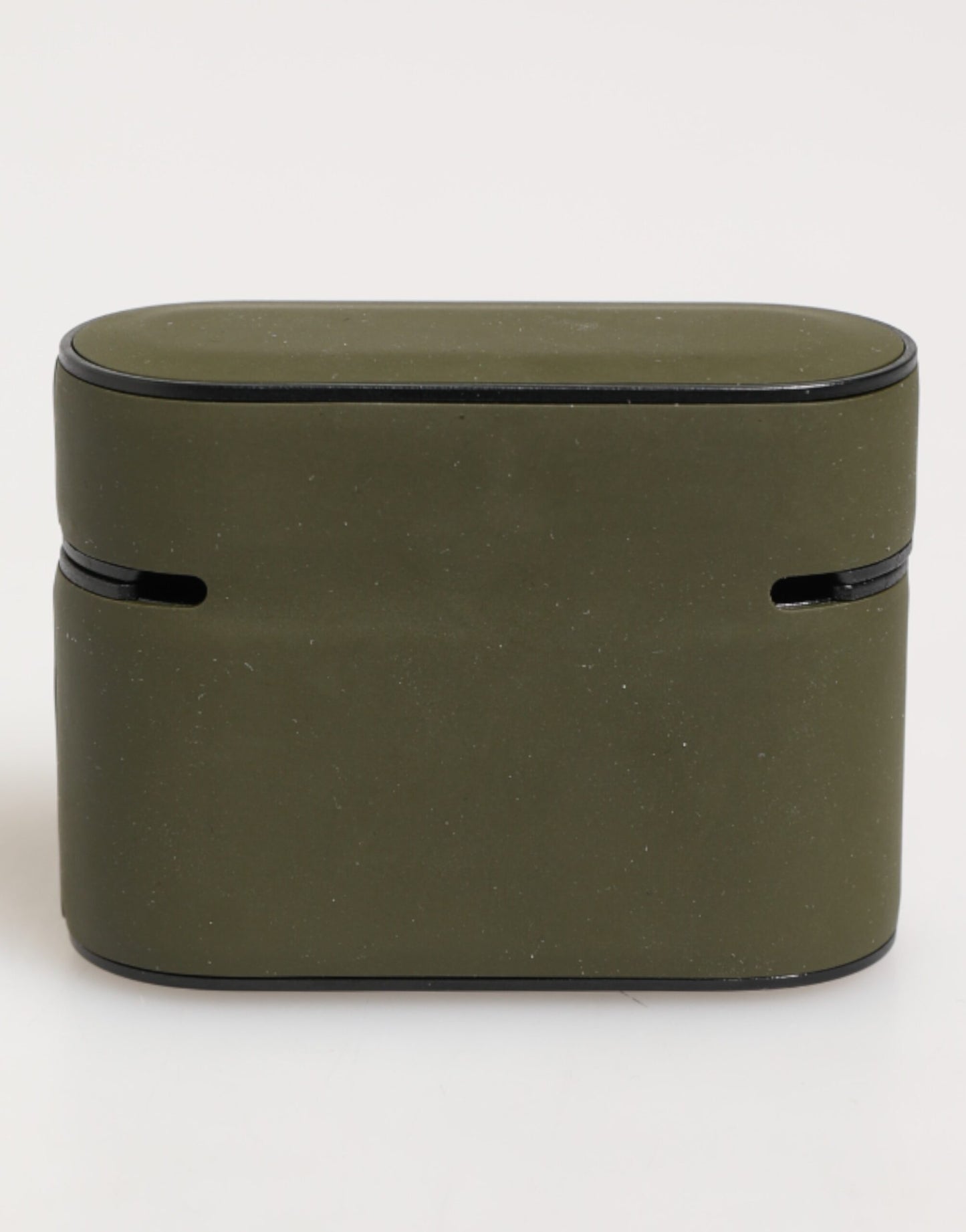 Army Green Rubber Logo Embossed Accessory Airpods Case