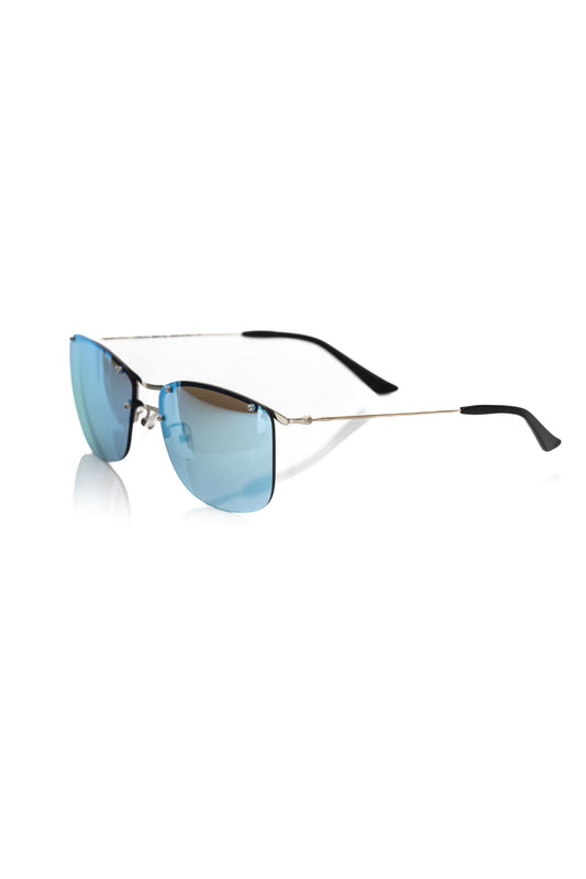 Silver Metallic Fibre Men Sunglass