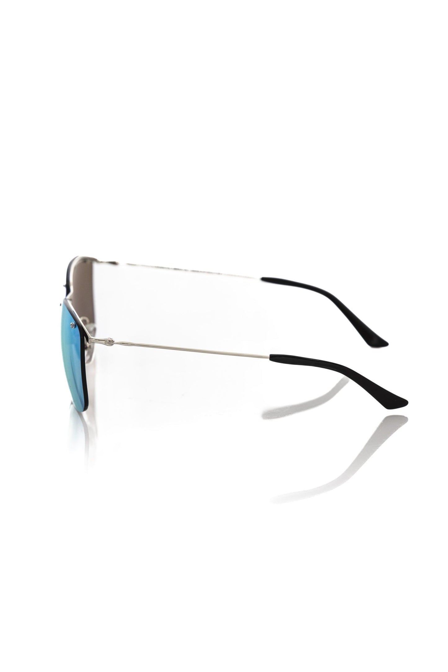 Silver Metallic Fibre Men Sunglass