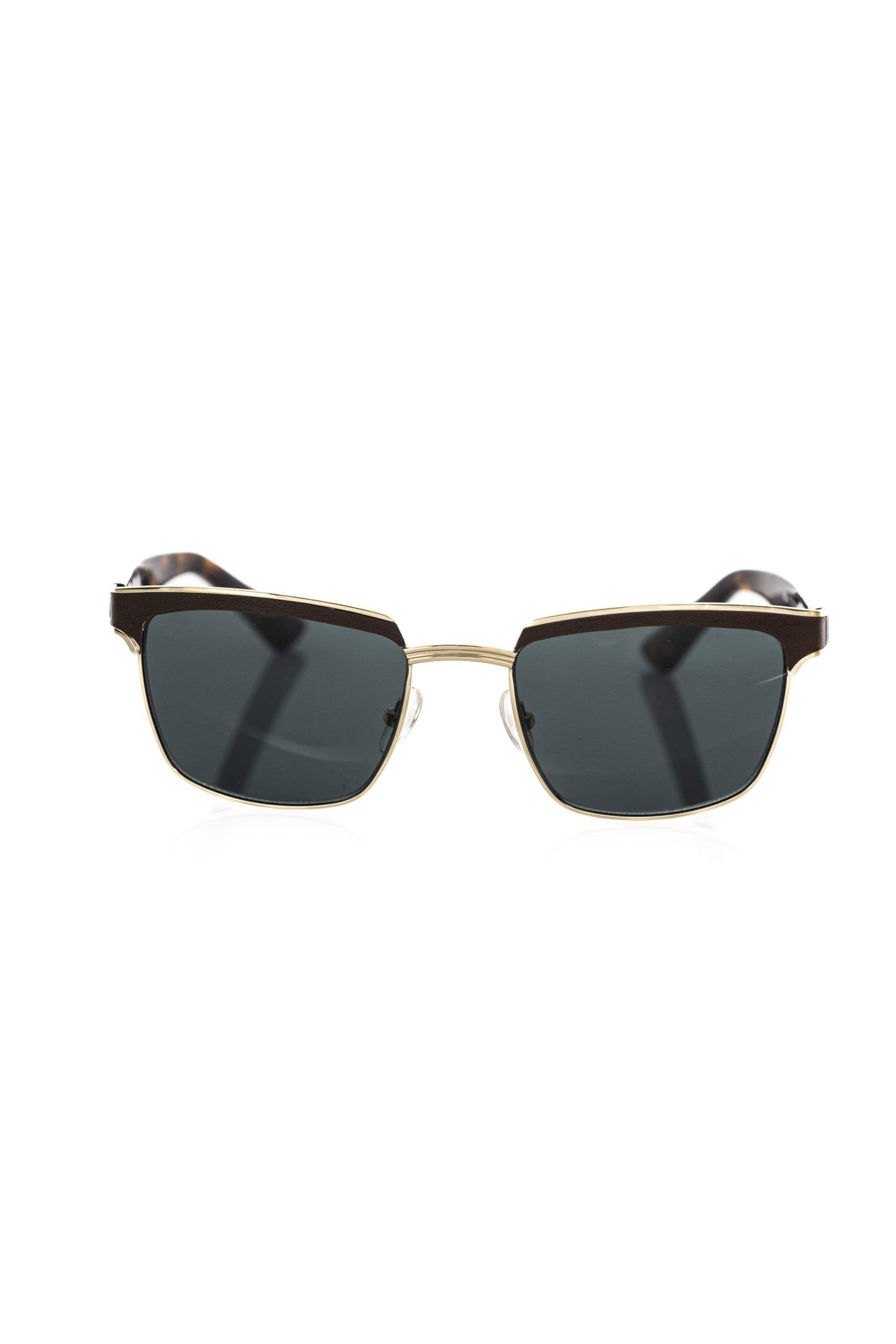 Brown Metallic Fiber Men's Sunglass