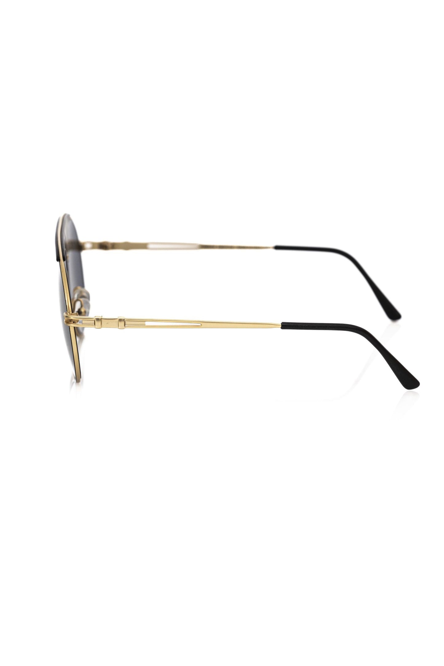 Black Metallic Fibre Men Sunglasses