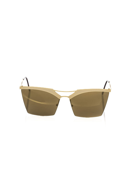 Gold Metallic Fiber Women Sunglasses
