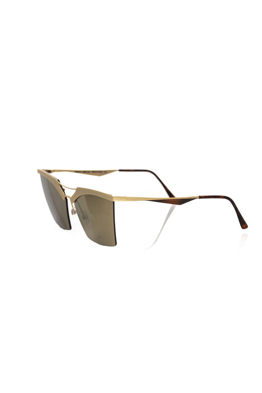 Gold Metallic Fiber Women Sunglasses