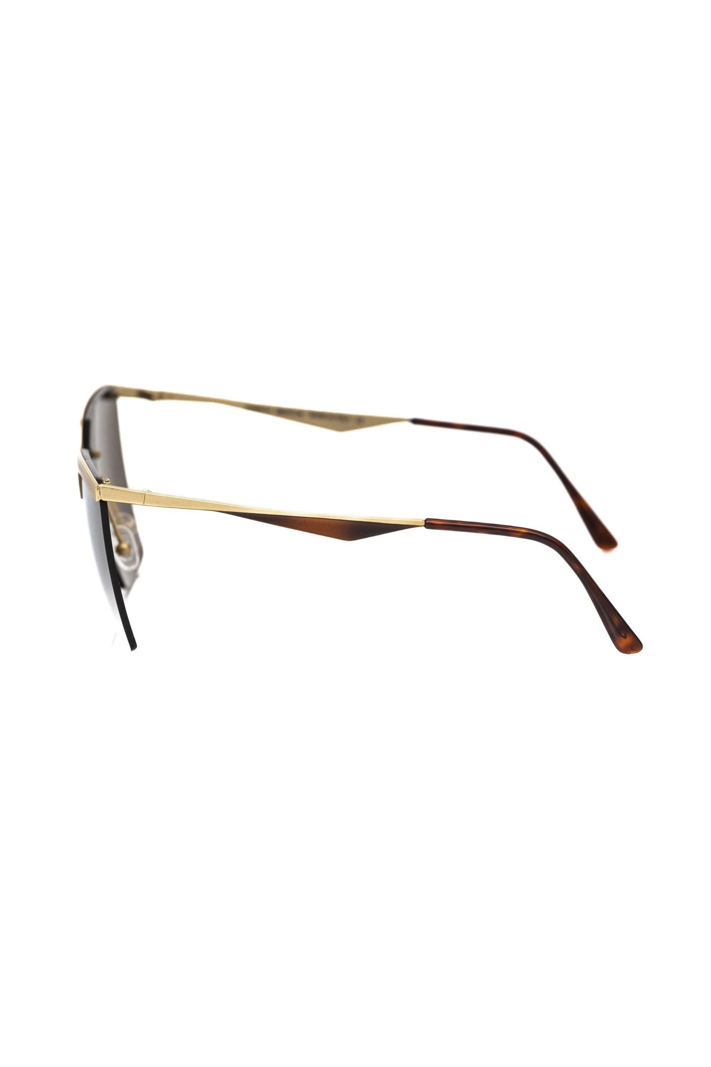 Gold Metallic Fiber Women Sunglasses