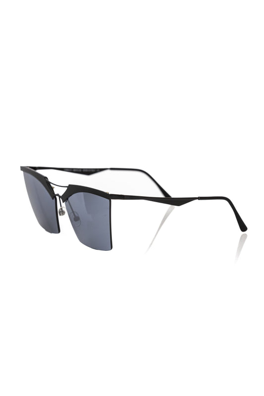 Black Metallic Fiber Women Sunglasses