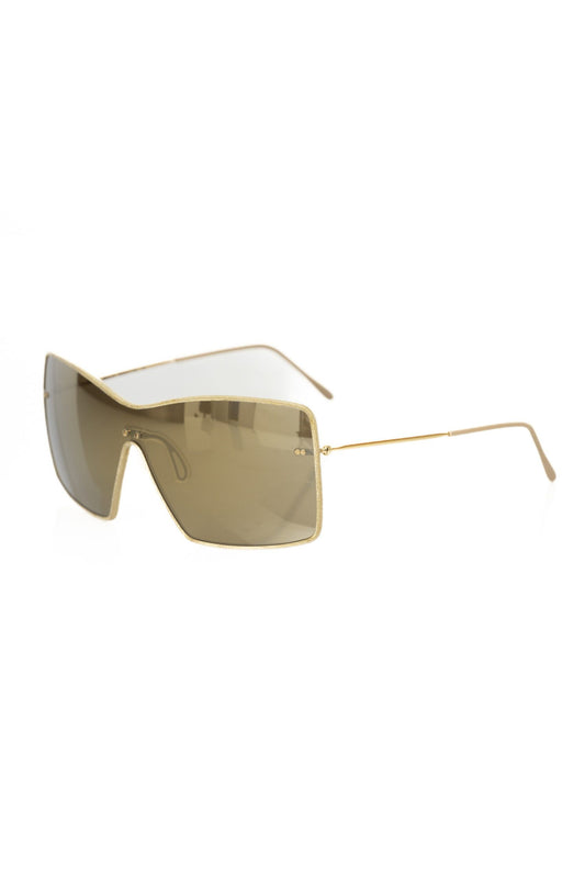 Gold Metallic Fiber Women Sunglasses