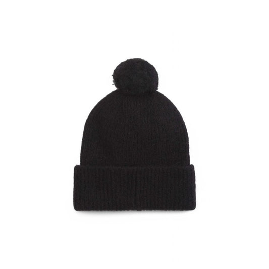 Black Alpaca Leather Hat