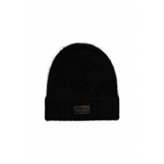 Black Alpaca Leather Hat