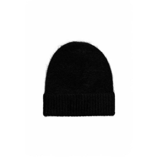 Black Alpaca Leather Hat