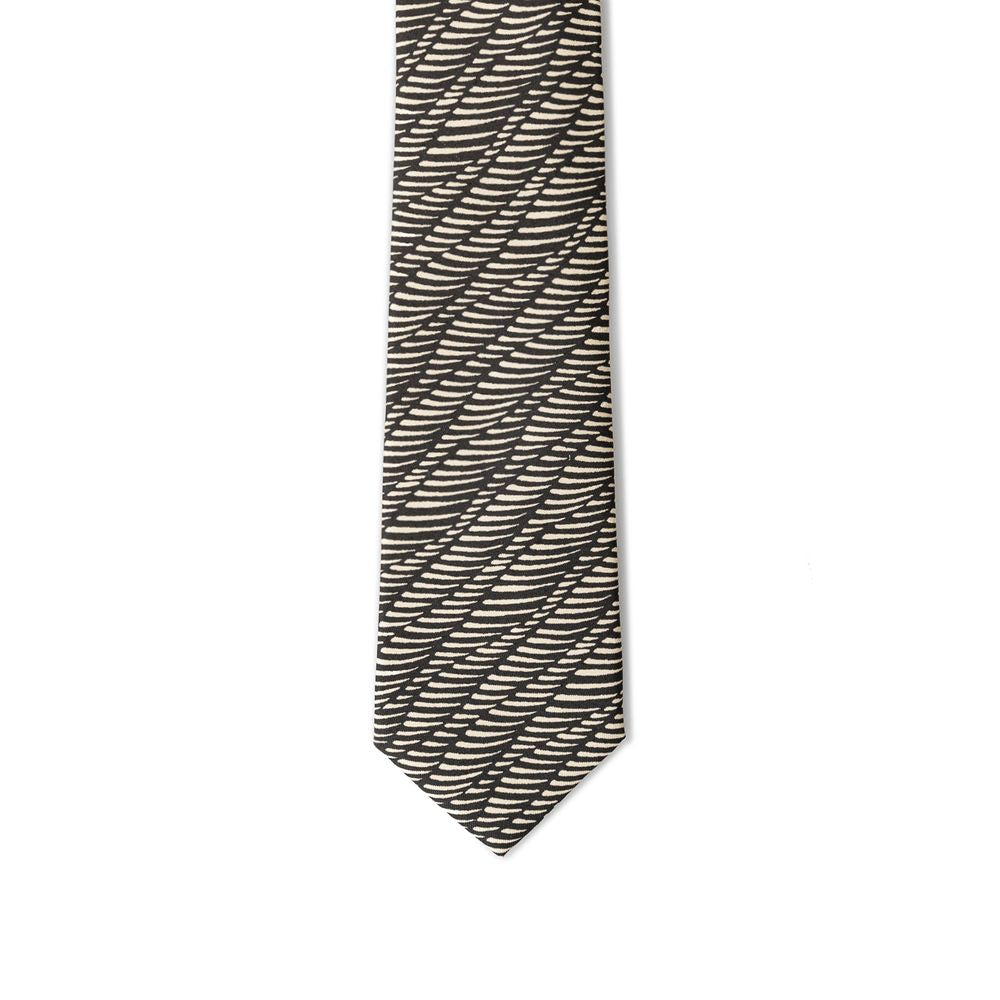 Black And White Silk Ty