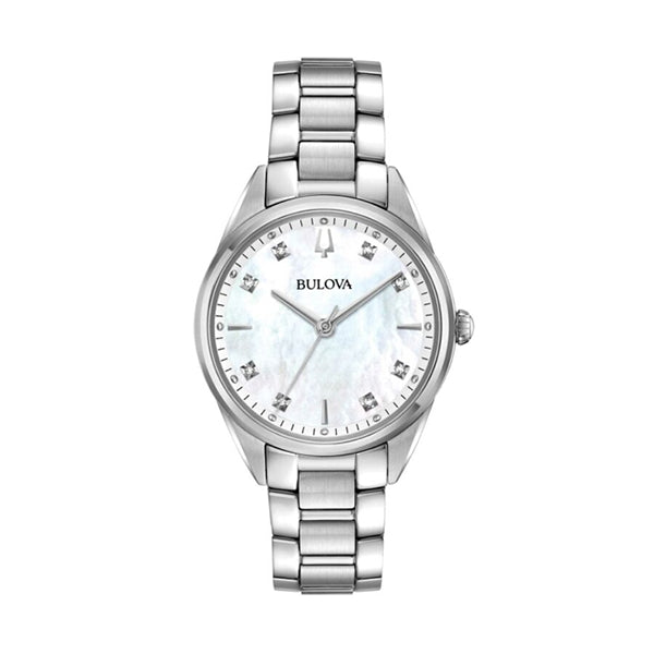 BULOVA Mod. SS CLASSIC SUTTON MOP DIAMONDS LADY 96P199-0