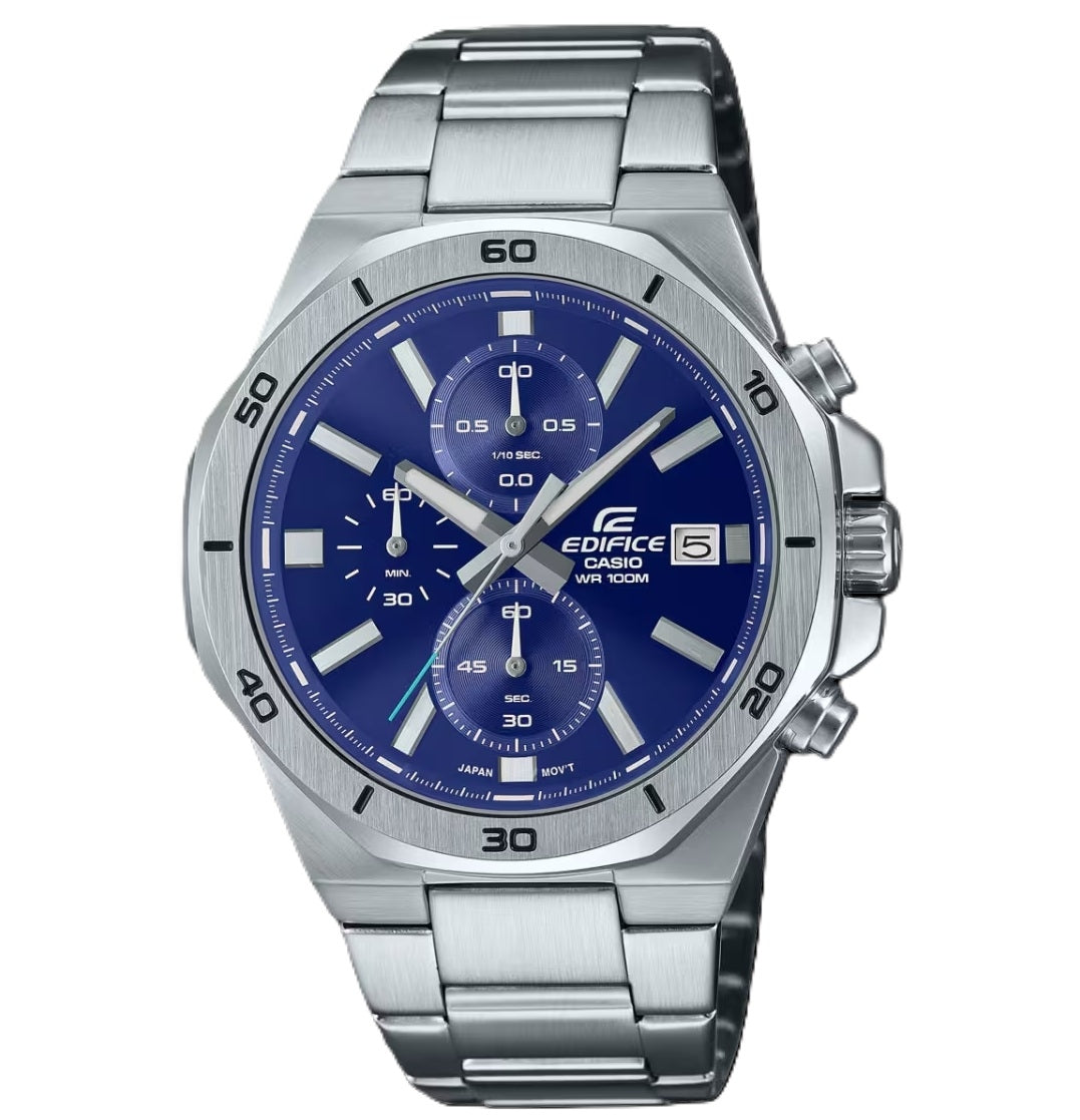 CASIO EDIFICE Mod. OCTAGONAL CHRONOGRAPH - BLUE-0