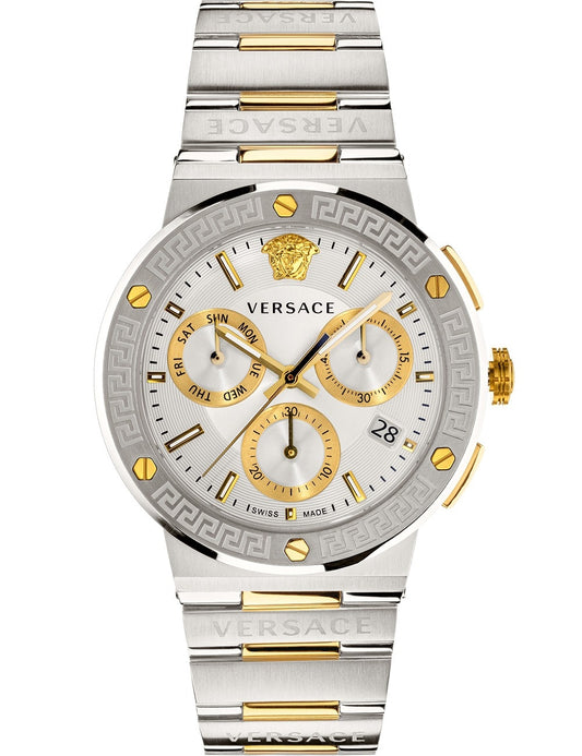 VERSACE Mod. GRECA LOGO CHRONOGRAPH - SILVER-0